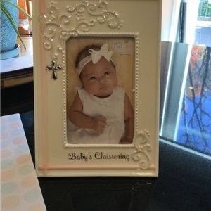 Baby Christening Frame Pink NEW